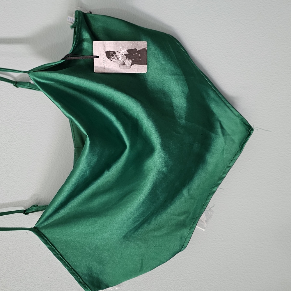 Sincerely Jules Vibrant Green Satin Top